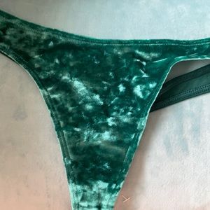 Green velvet panties